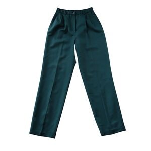 Vintage Pendleton Womens Wool Pleated Pants 6 Green Dark‎ Academia Quiet Luxury